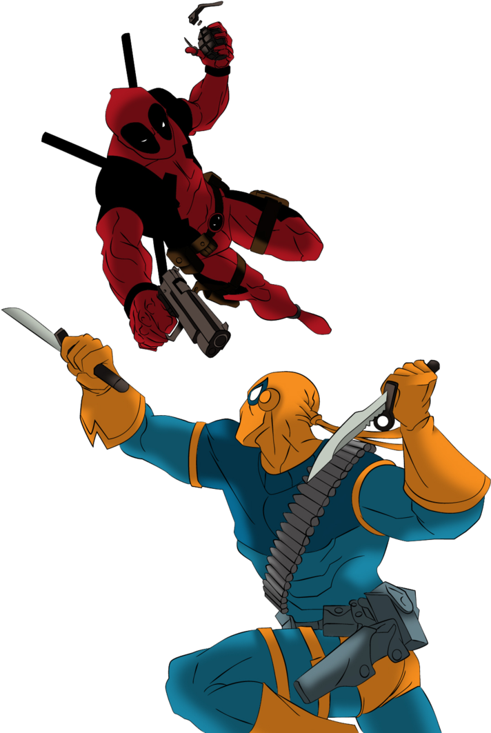 Comic Book - Deadpool Vs Deathstroke Png (748x1067)