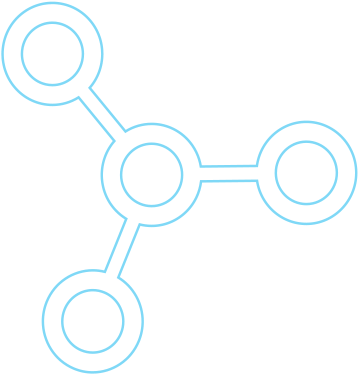 Icon Blue Molecule - Circle (500x400)