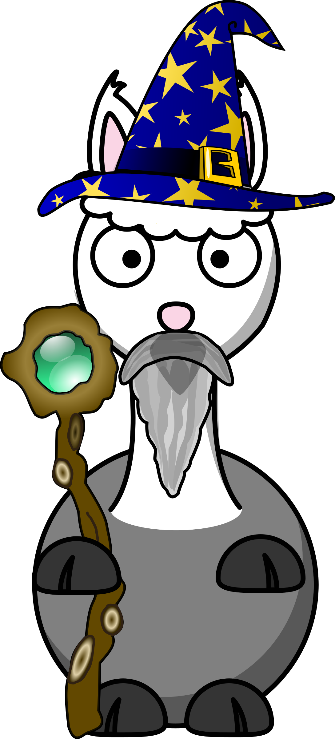 Big Image - Rectangle Magnet Little Round Penguin Wizard (1089x2400)
