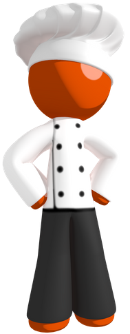 Orange Man Chef Receiving Box - Chef (253x550)