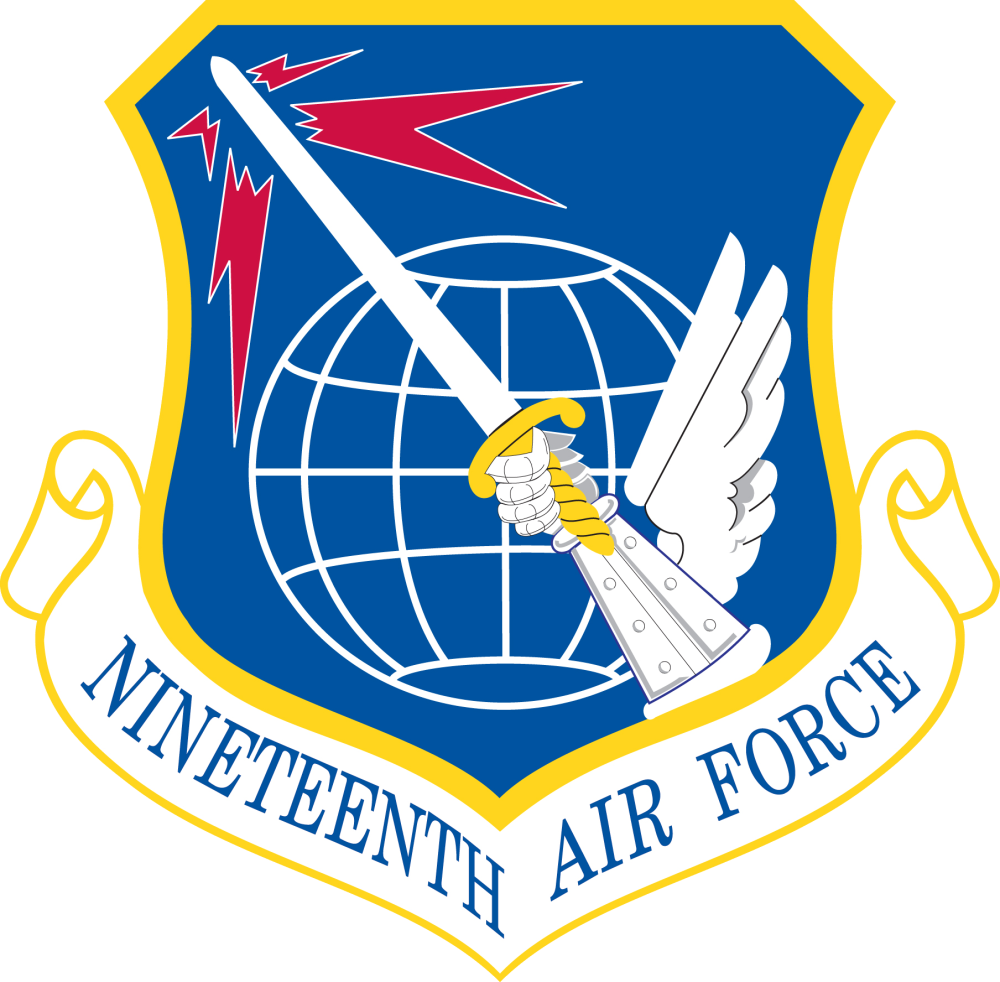 Nineteenth Air Force, Headquartered At Joint Base San - Air Mobility Command Patch (1000x982)