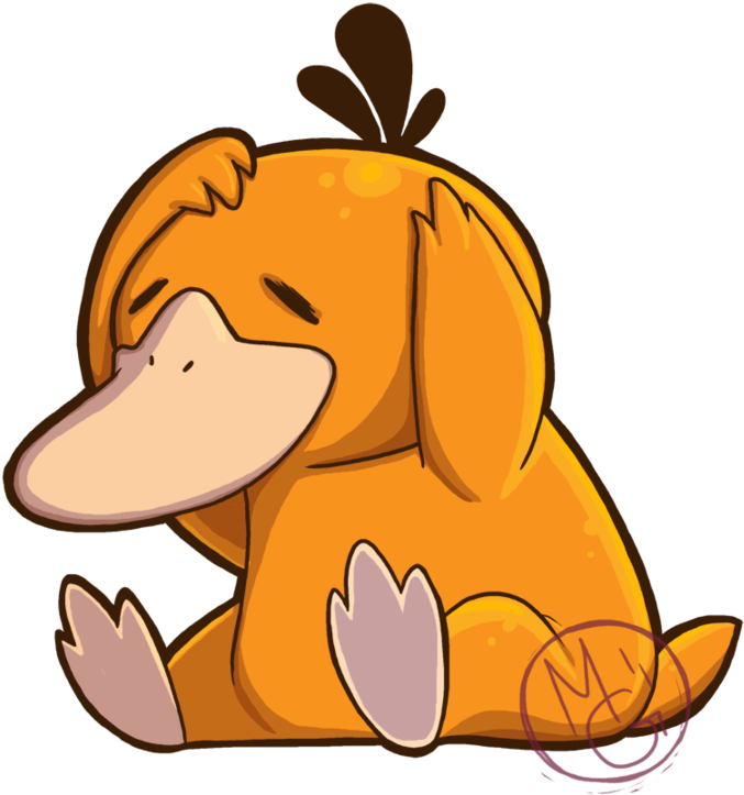 Psyduck By Tea-tiger - Psyduck Has A Headache (900x867)