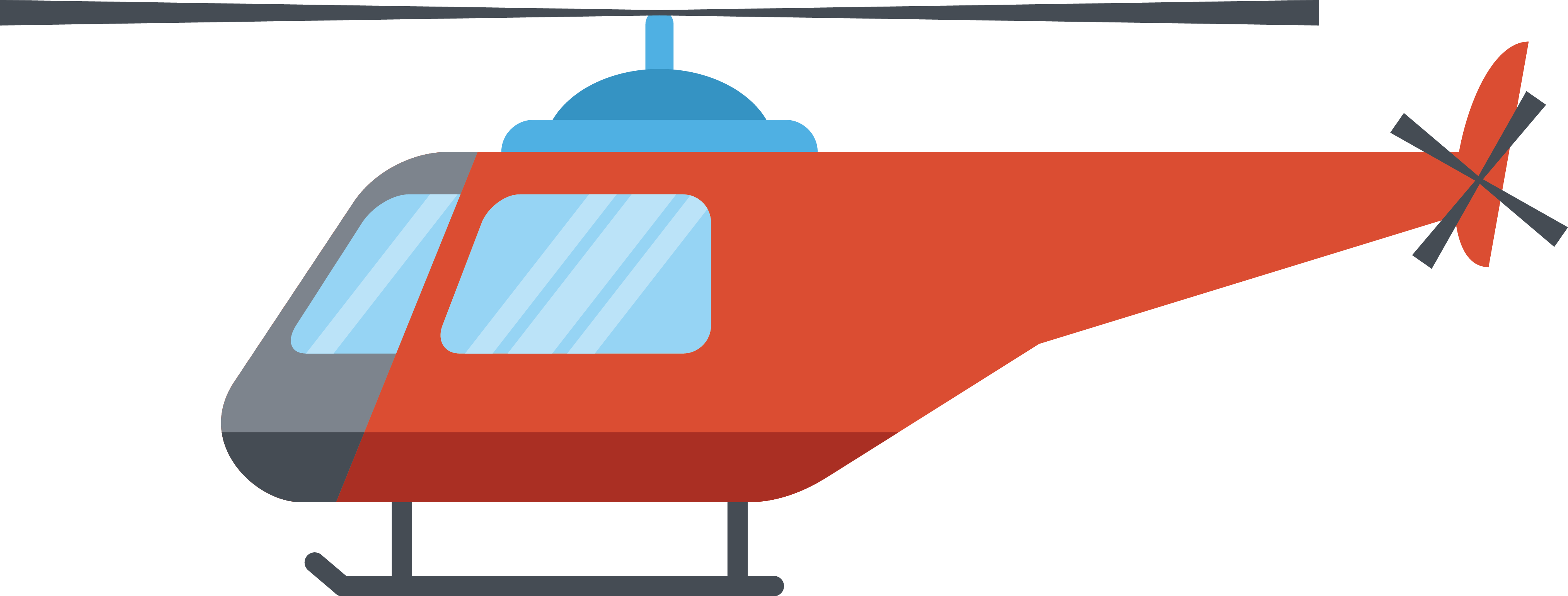 Plane Helicopter Vector - Helicopter Cartoon (4056x1542)