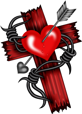 Clip Art - Purple Crosses (436x531)