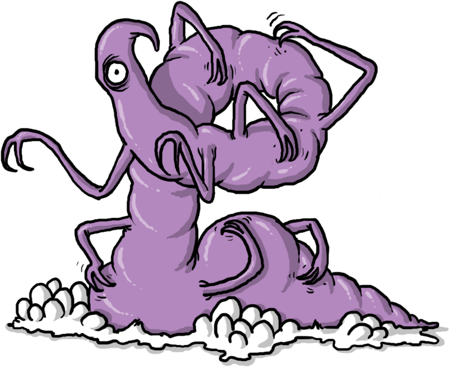 Future Deck Parasite / Worm - Illustration (1000x1533)
