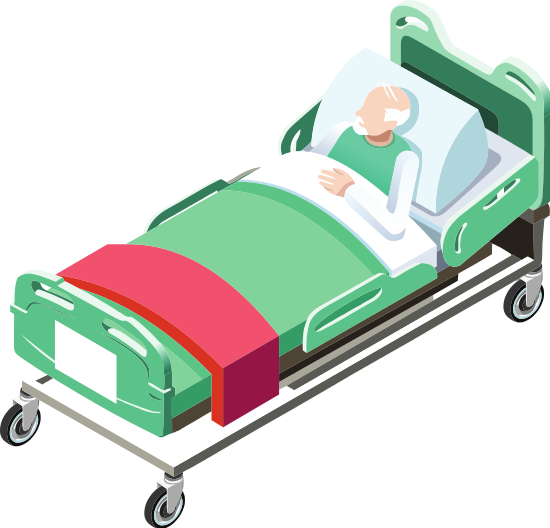 Patients Vector Isometric People - Hospital (550x528)