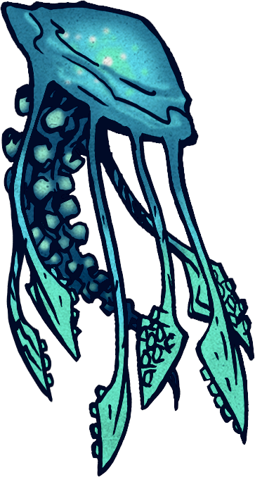 The Deep Stinger - Darkest Dungeon Jellyfish (363x677)