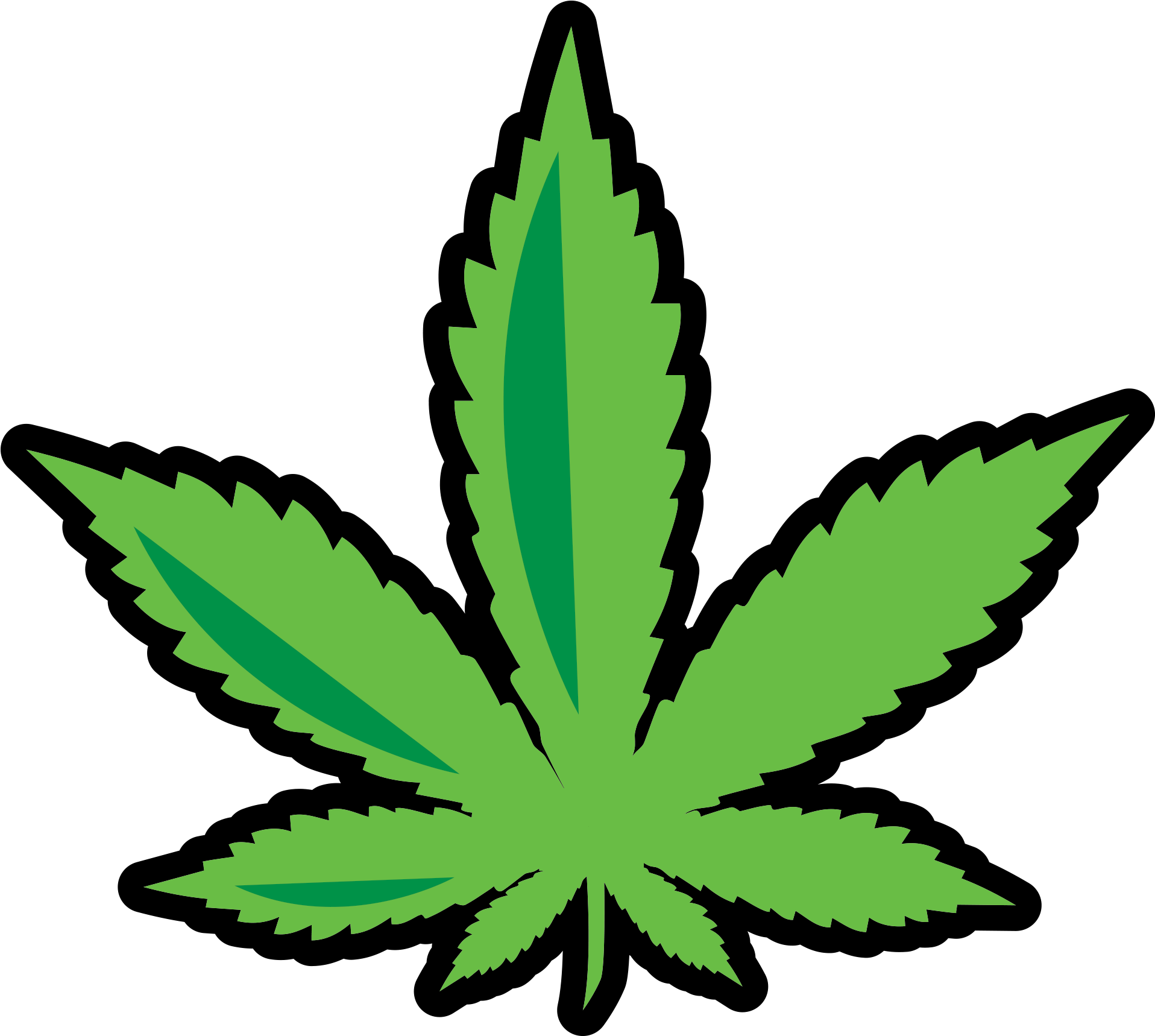 Leaf Weed Magnet - Hanfblatt (2000x2000)