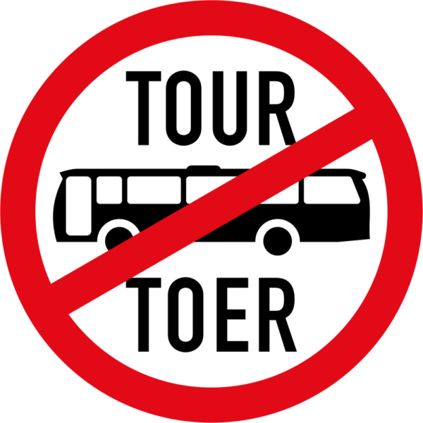 Tour Buses Prohibited Sign - Bus (600x600)
