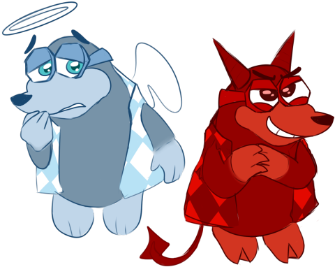I Can Be Your Devil Or Your Angle - Cartoon (1255x1005)