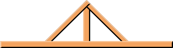 King Post Truss Vector - King Post (640x200)