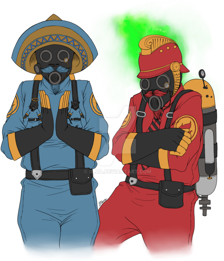 Tf2 Pyro High Five Taunt By Blua - Tf2 Pyro High Five (848x942)