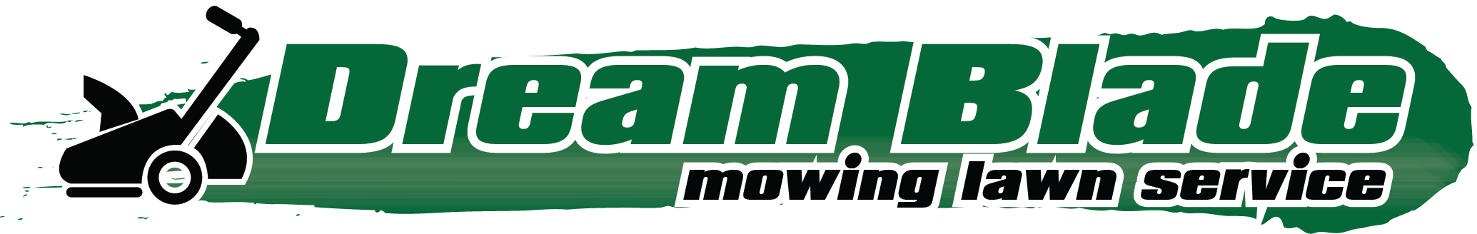 Bold, Playful Logo Design For Dream Blade Mowing Lawn - Parallel (2069x328)