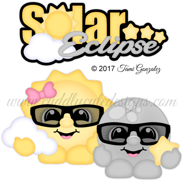 Solar Eclipse - Cartoon (600x600)