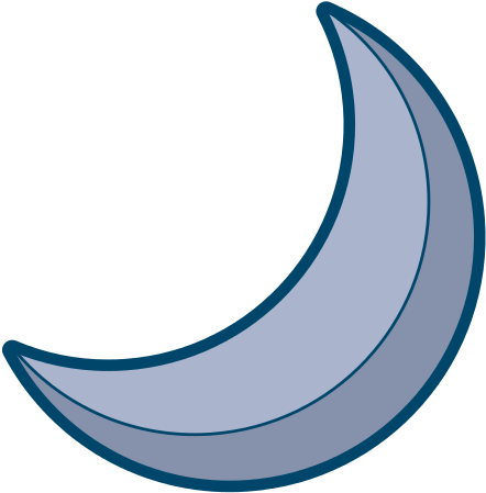 Half Moon Night Celestial Natural Image - Vector Graphics (550x550)