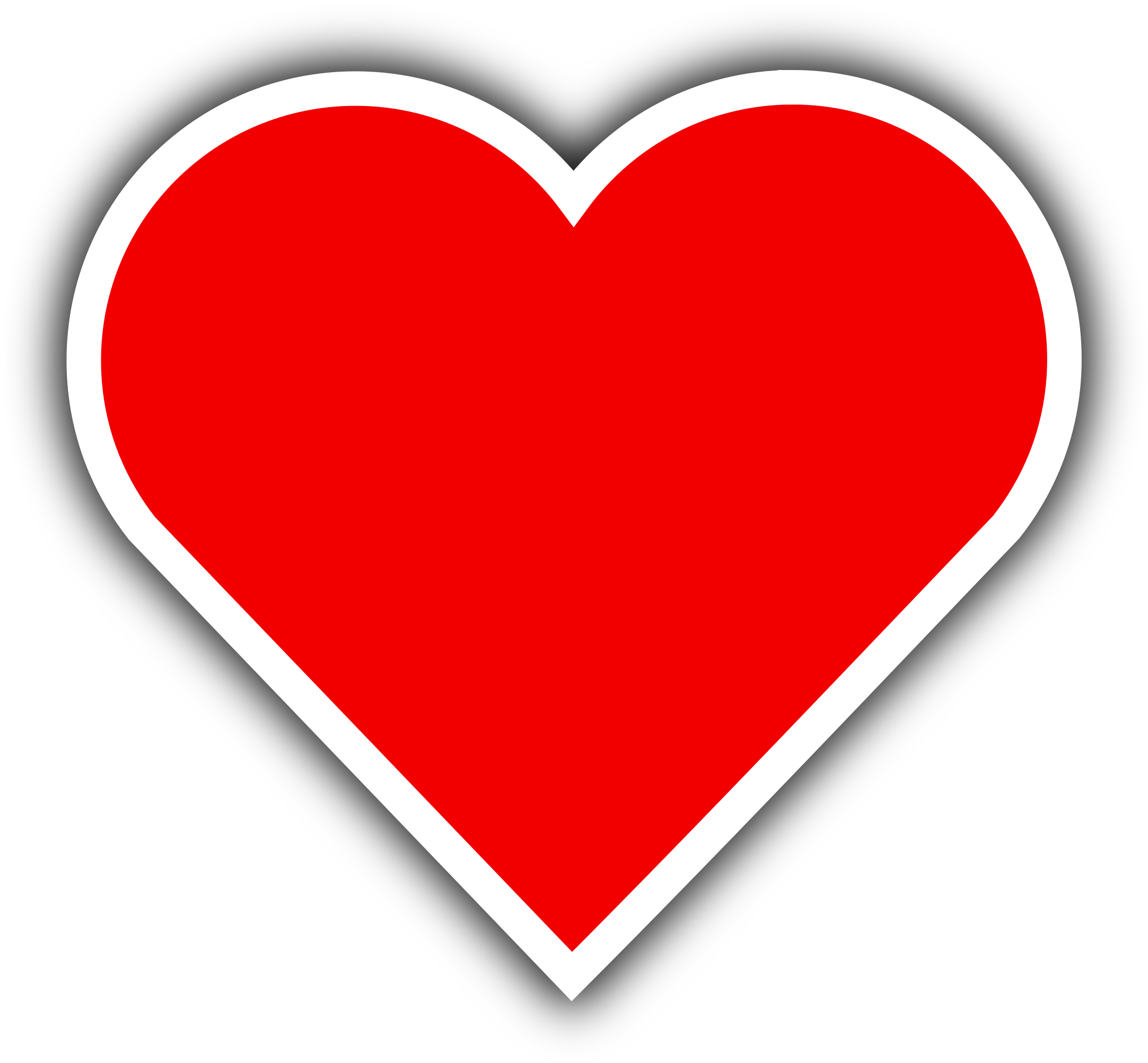 Red Heart Png (2400x2177)