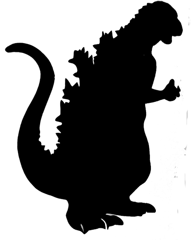 Godzilla Silhouette Vector Free - Godzilla Clipart (500x500)