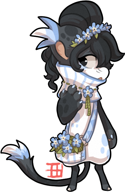 #375 Floral Bagbean - Cartoon (471x687)