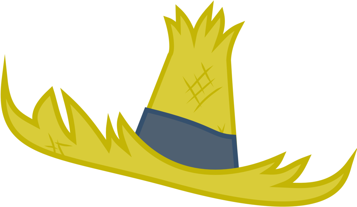 Straw Hat By Bradel-bound - Straw Hat Vector Png (1168x684)