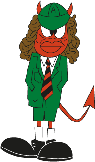 Angus Young Devil Logo - Ac Dc Angus Drawings (400x400)