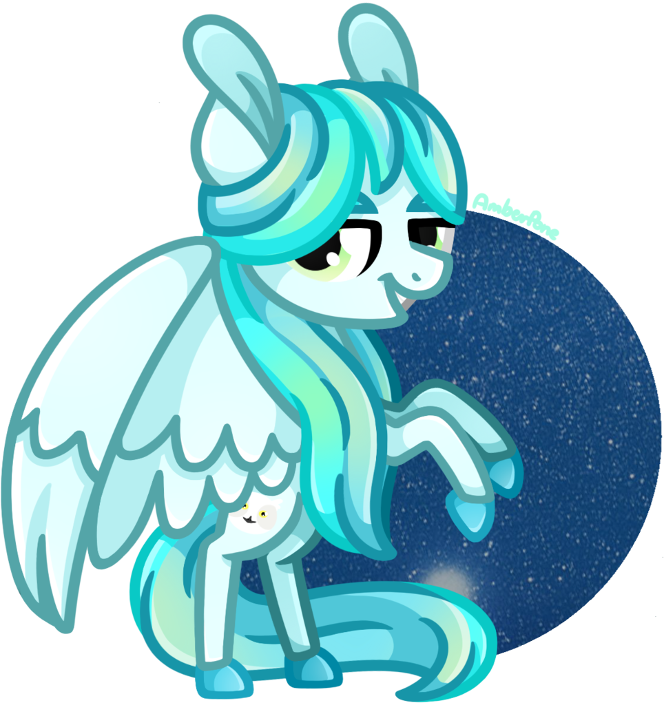 Amberpone, Big Ears, Blue, Commission, Cutie Mark, - Drawing (964x1024)