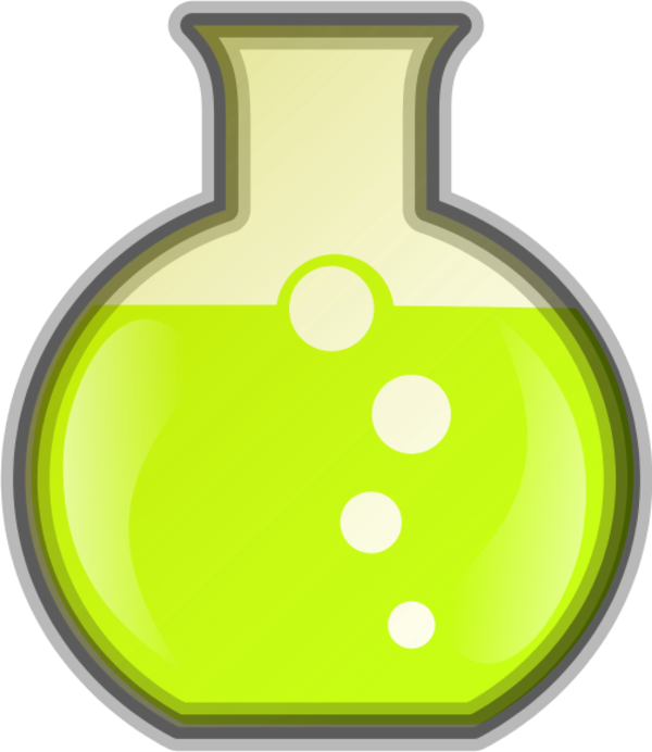 Glass - Cartoon Lab Bottles (600x692)