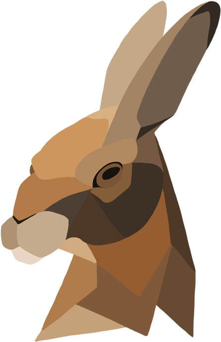 Geometric Hare By Missej - Drawing (471x700)