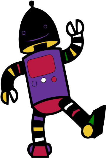 Old Robot Dingbat Font - Cartoon (568x568)