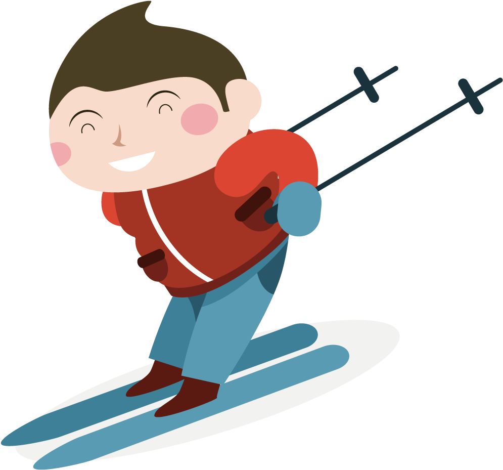 Skiing Child - Vector Skiing - Skiing Child - Vector Skiing (1200x1200)