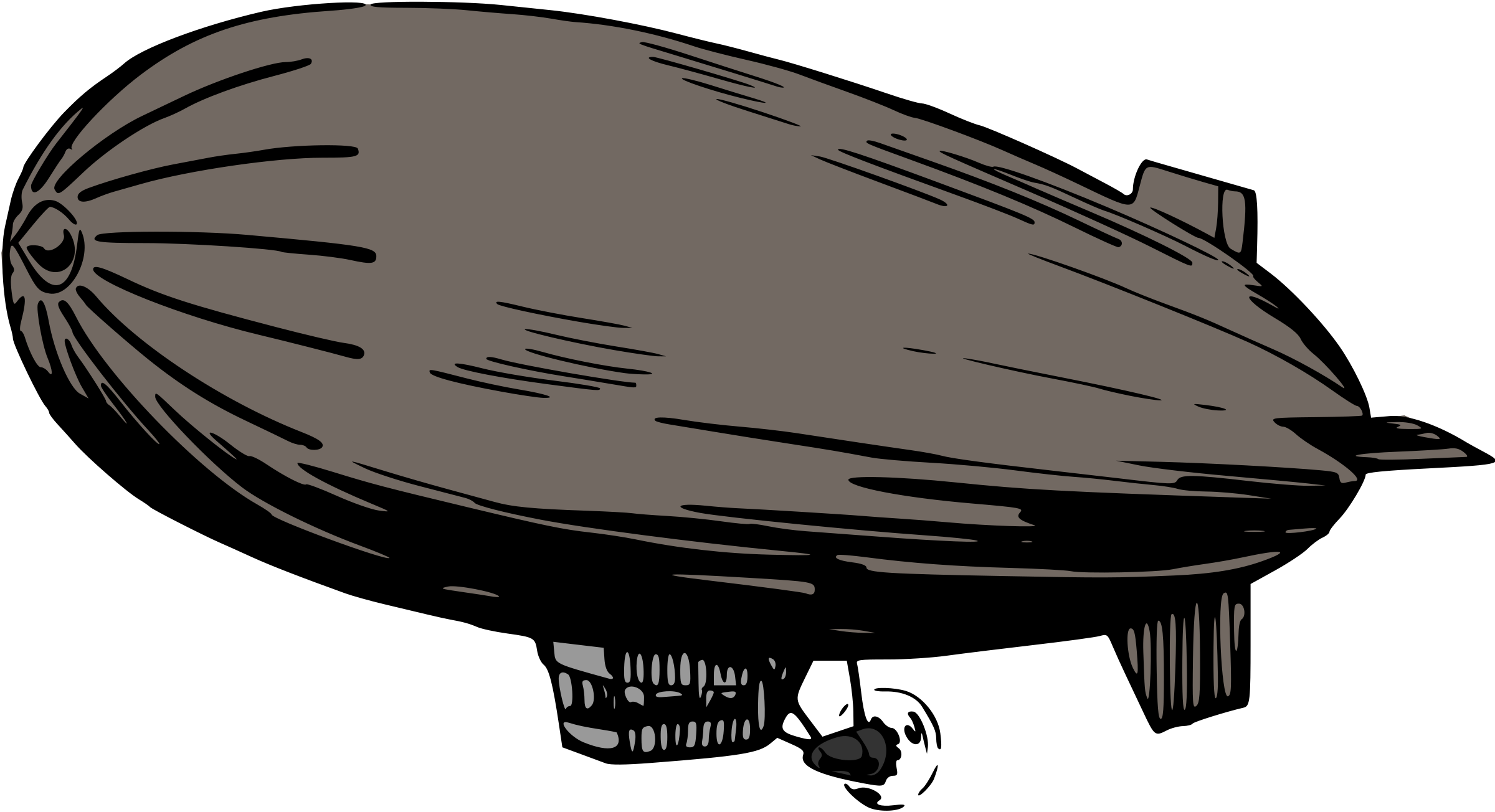 Blimp - Blimp Clipart (2400x1304)