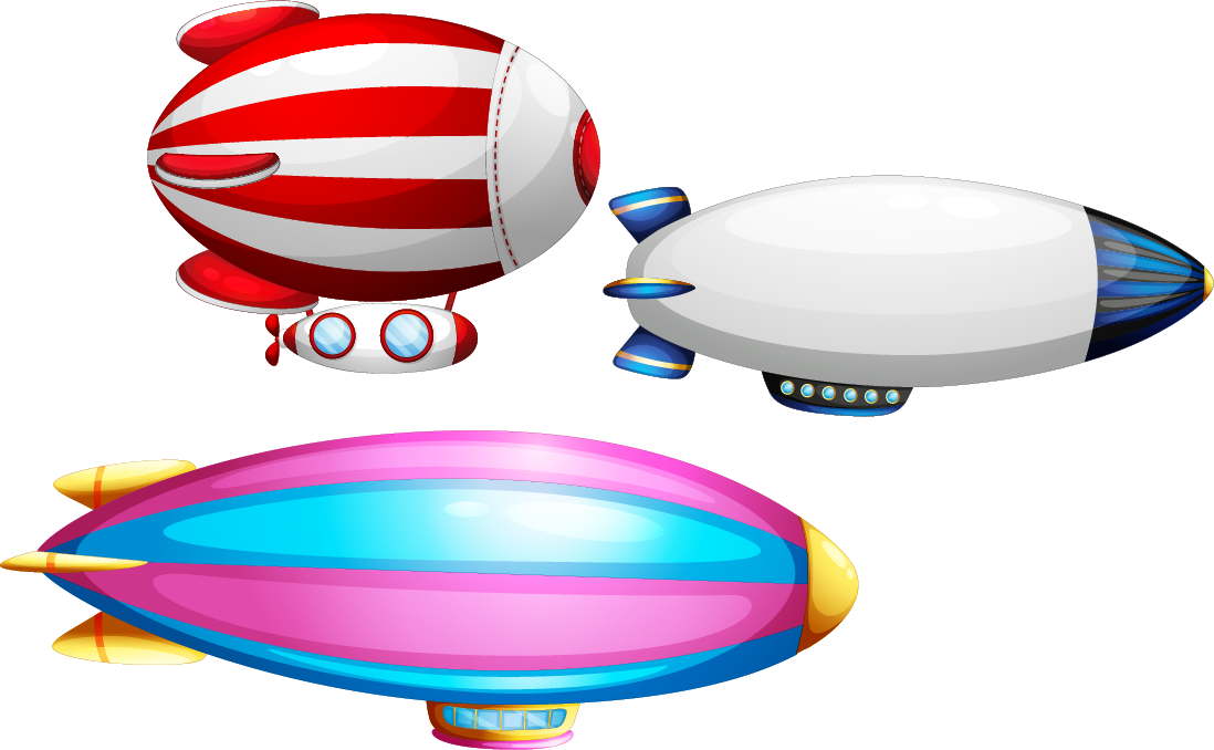 Png Rocket Vector Material - Blimp Illustration (1098x678)