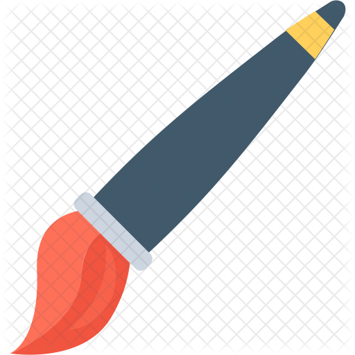 Brush Icon - Drawing (512x512)