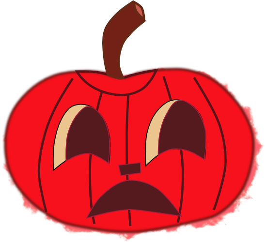 Red Pumpkin Clipart (600x508)