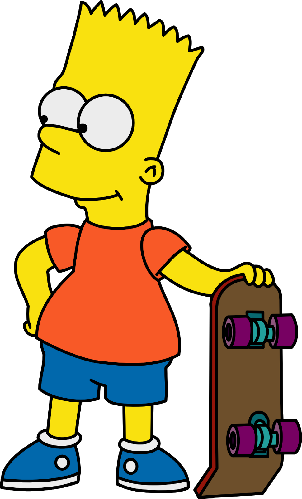 Png Photos - Bart Simpson Easy Drawing (970x1600)