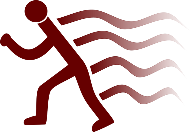 Silhouette Simple, People, Runner, Wake, Marks, Silhouette - Runner (640x443)