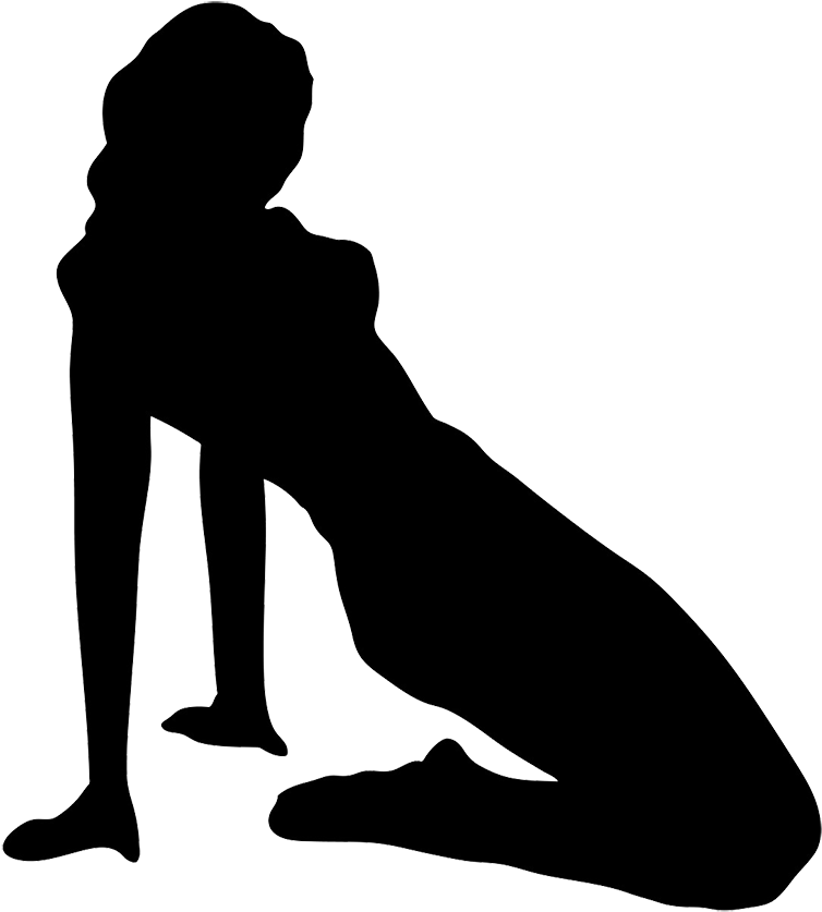 Pregnant Woman Silhouette Vector Woman Silhouette, - Pinup Silhouette - Woman On Her Knees Large Tote Bag, (806x945)