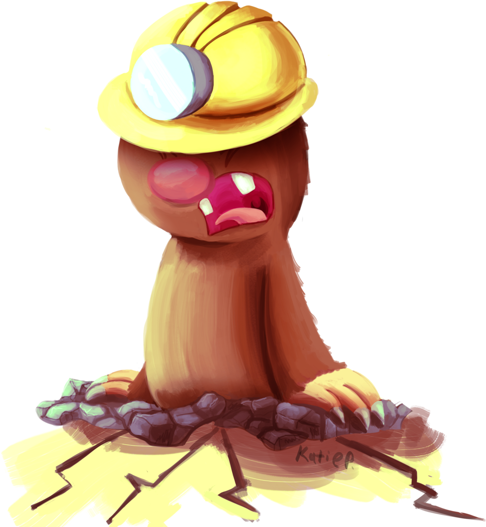 Diglett Used Earthquake By Aclockworkkitten - Painting (1024x1110)