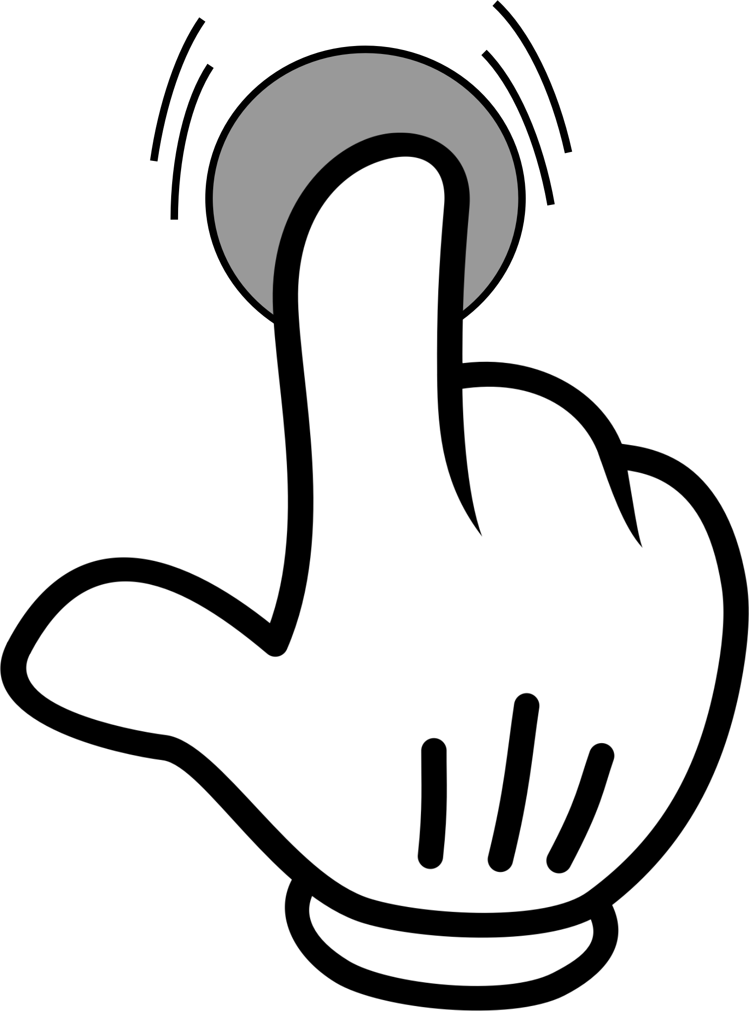 Big Image - Point Finger Png (1514x2042)