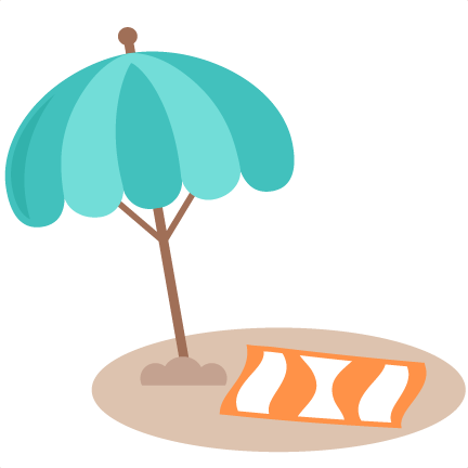 Sea Clipart Umbrella - Miss Kate Cuttables Beach (432x432)