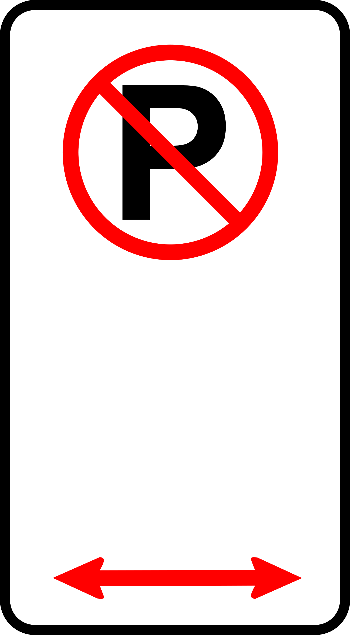Big Image - No Parking Free Vector (1323x2400)