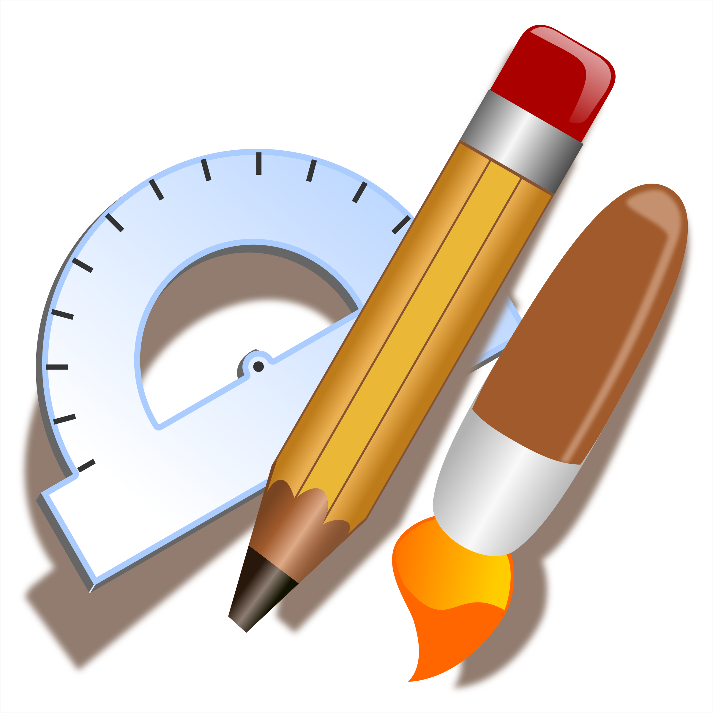 Clipart - Drawing Tools Clipart (2400x2400)