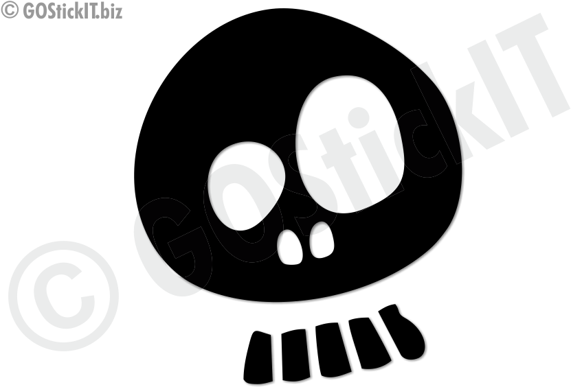 Skull Cartoon - Circle (900x613)