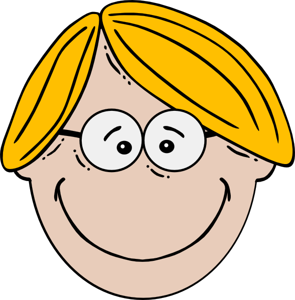 Blond - Smiling Boy Clipart (588x598)