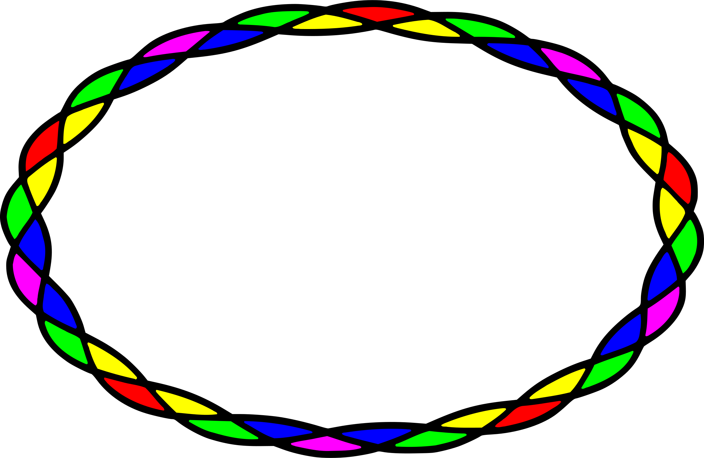 Big Image - Colourful Frame Clipart (2400x1562)