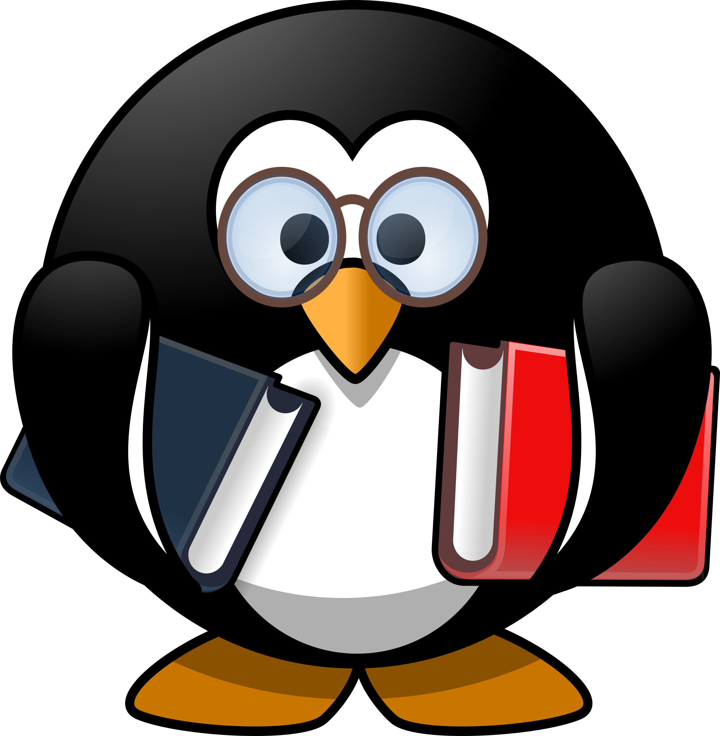 Private/self Publishing - Penguin Reading A Book (2347x2400)