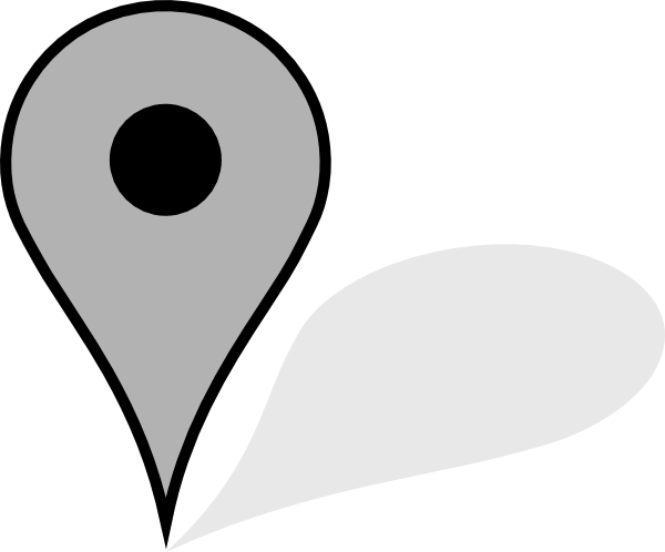 Map Clipart Google Map - Google Maps Grey Marker (600x498)