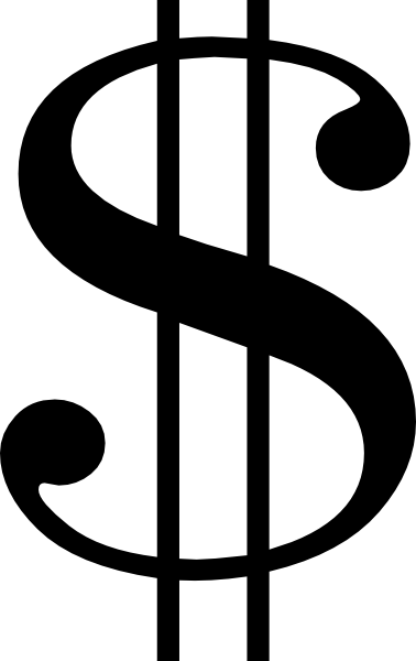890175 - Black Dollar Sign Vector (378x600)