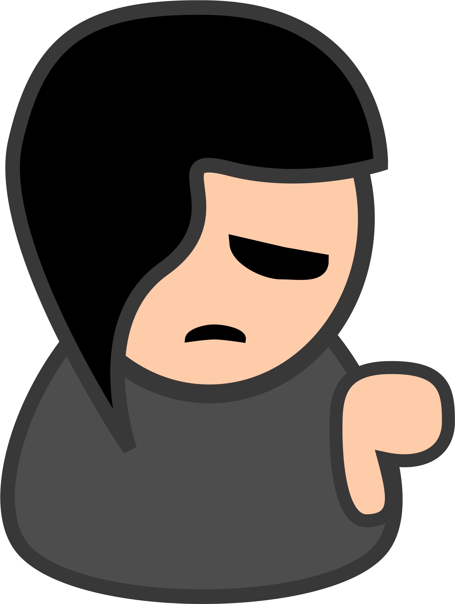 Big Image - Emo Clipart (1819x2400)