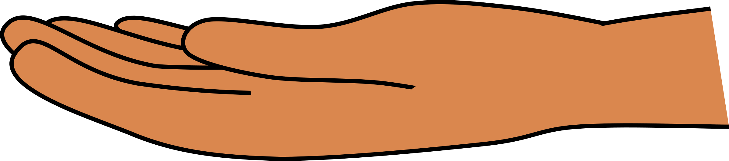 Outstretched Hand Clipart (3383x750)