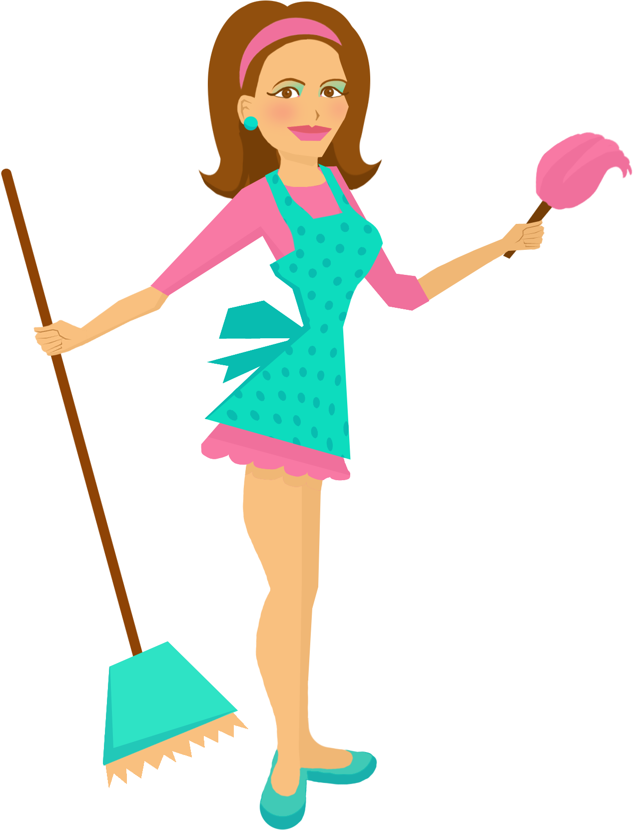Cartoon Maid Transparent Background (1350x1770)